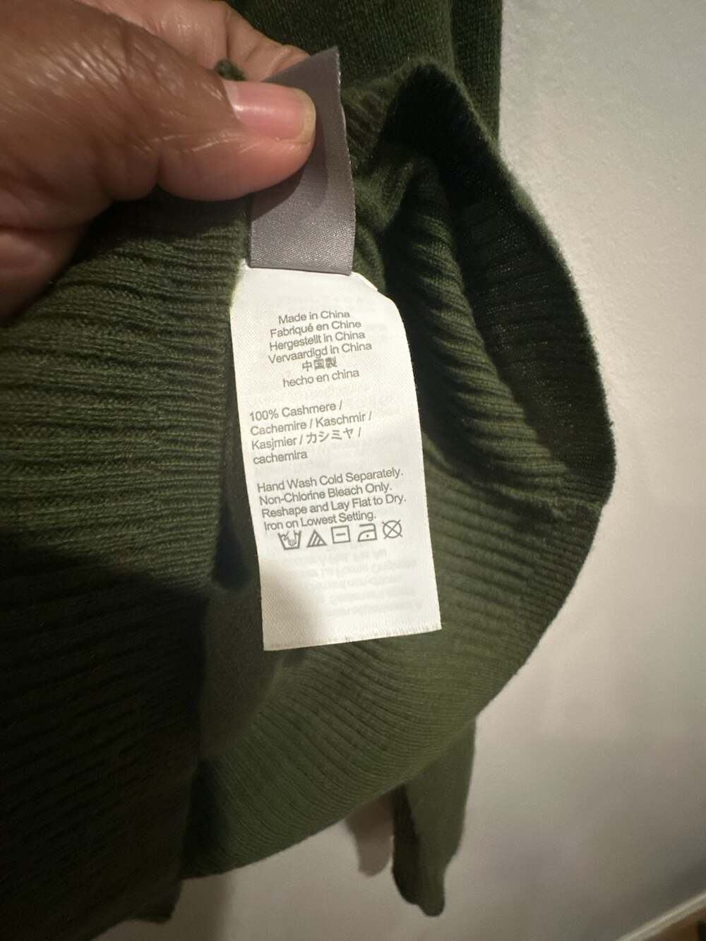 J. Crew Cashmere Sweater Size M Green Crewneck Pullover - Picture 5 of 6